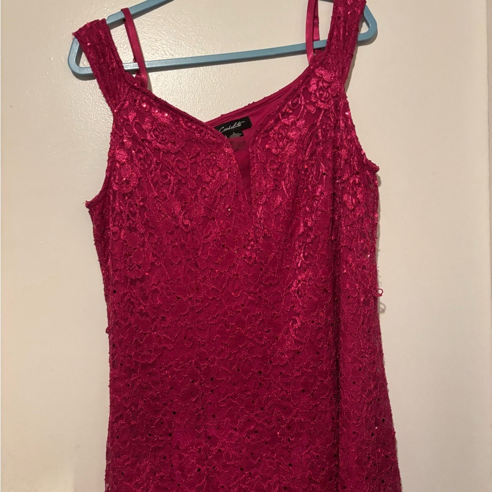 Candie's Vibrant Pink Lace Camisole